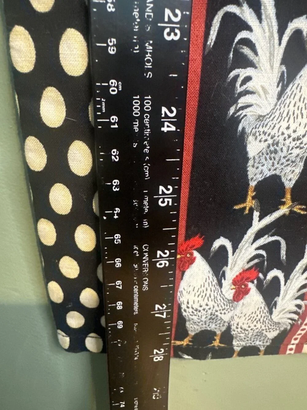 Handmade Rooster Wall Pocket Organizer Farmhouse Chicken Fabric Hanging Storage